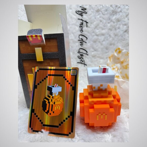 2025 McDonalds Minecraft Orange Soda Potion w/Unused Code Card - Picture 1 of 3